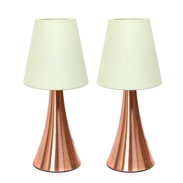 Star Brite Mini Touch Table Lamp Set with Cream Shades; Pack of 2 ST159197 - main